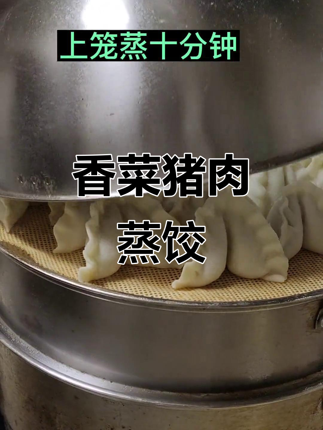 第一次做香菜猪肉蒸饺，味道超赞！