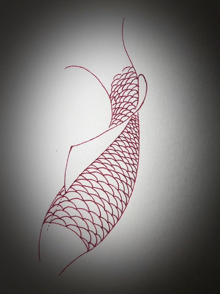 来个画鱼鳞的教程,希望你们喜欢