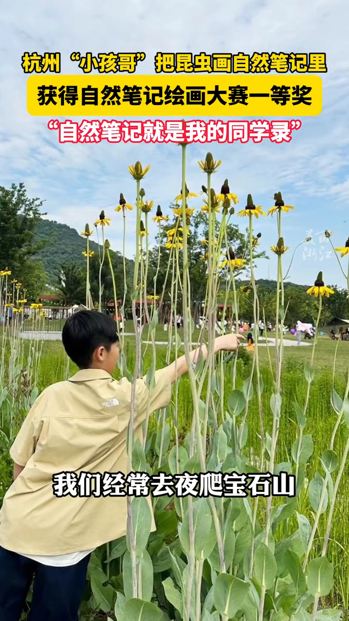 “小孩哥”获自然笔记绘画大赛一等奖:自然笔记就是我的同学录