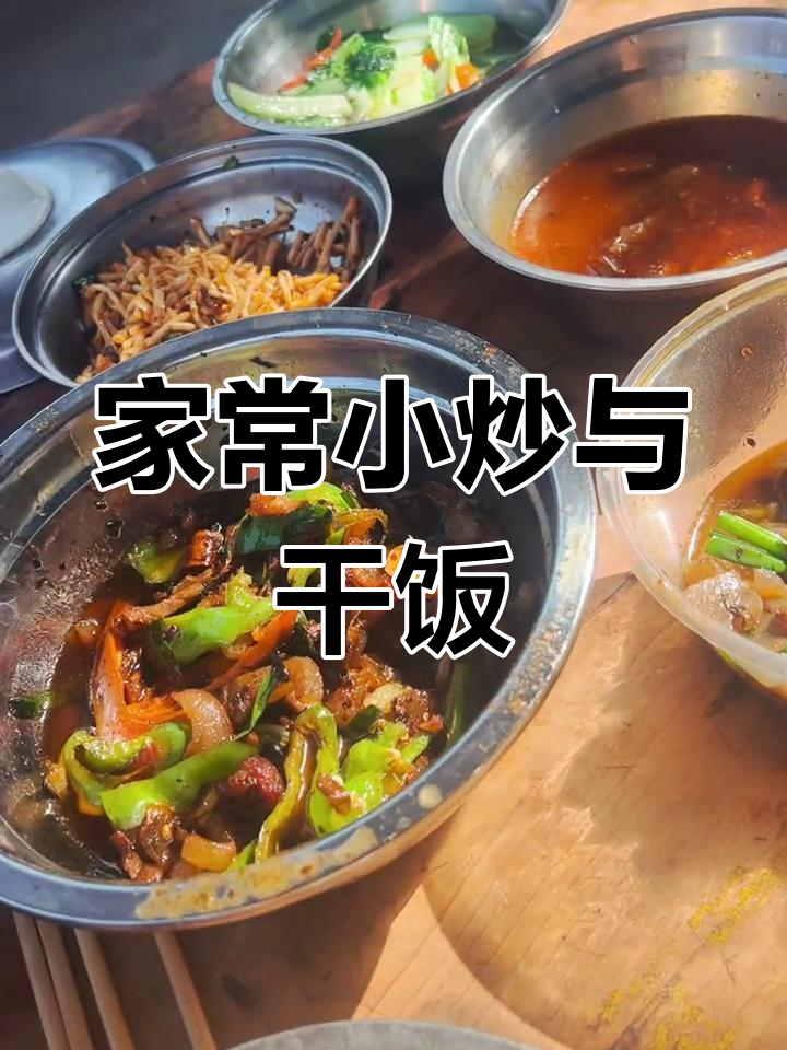 简单家常菜,牛杂烩饭配回锅肉