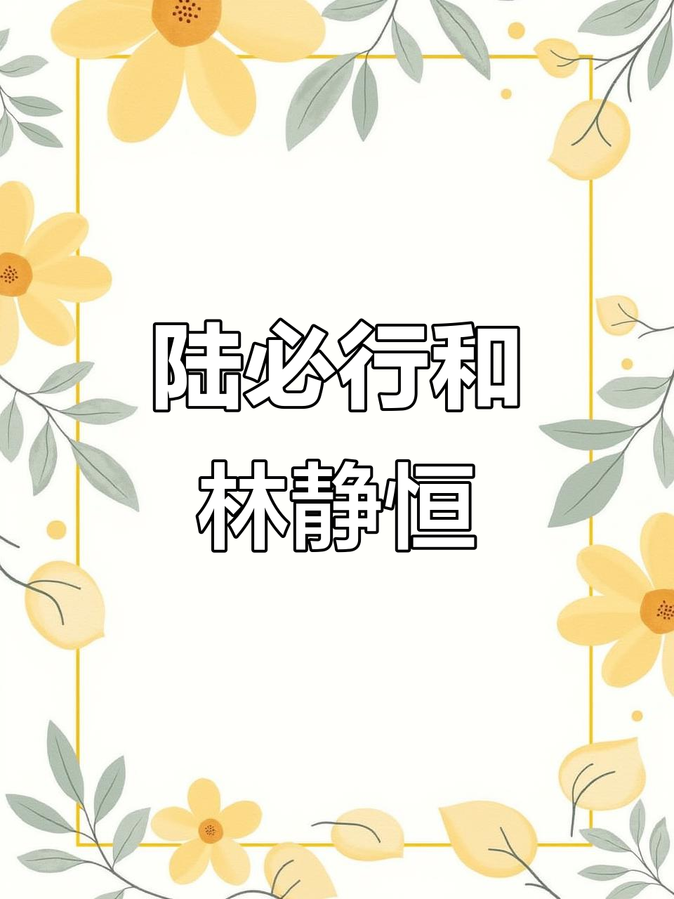 陆必行与林静恒的残次品故事