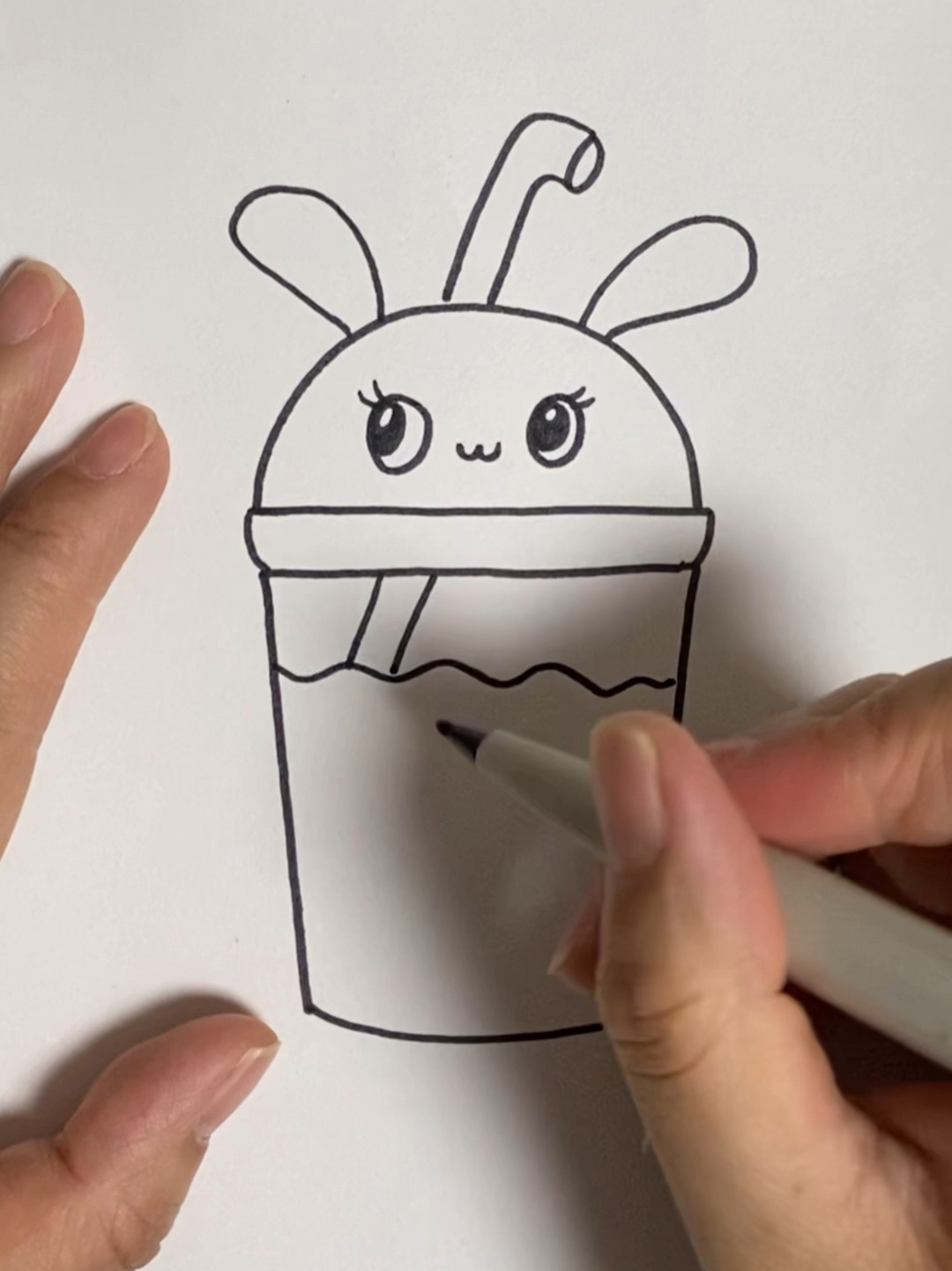 简笔画 草莓奶昔,快来一起画起来吧!