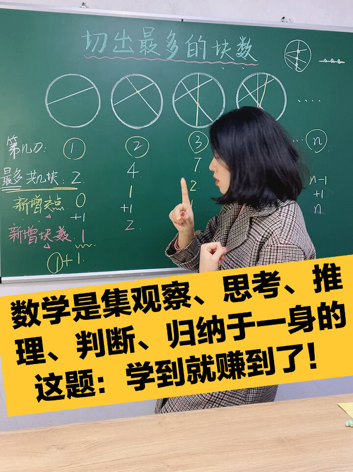 六年级数学-思维数学,切蛋糕,切几刀最多块
