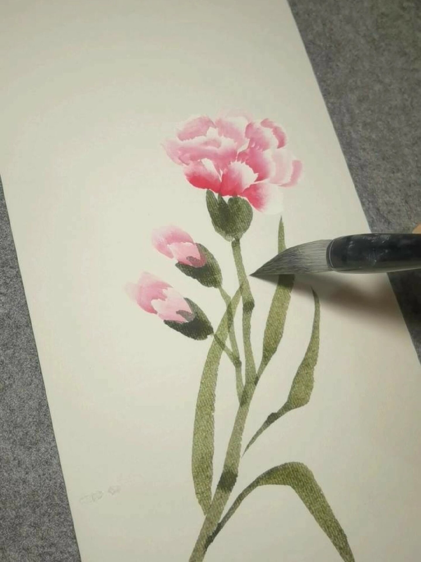 简单又好看的国画康乃馨(母亲节快乐)