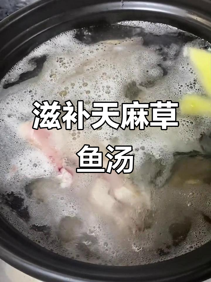 天麻枸杞姜片草鱼头汤,家常美味又滋补