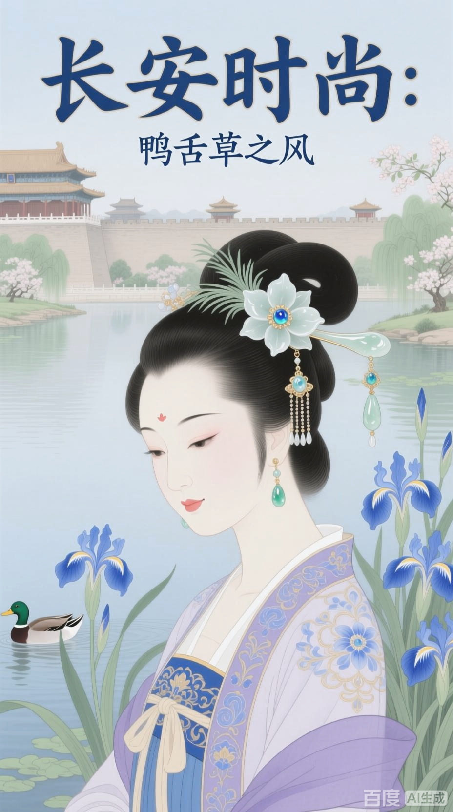 鸭舌草：唐代时尚的灵感之源