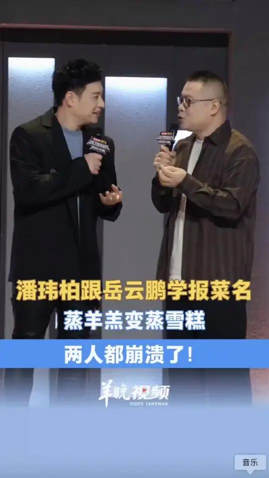 潘玮柏跟岳云鹏学报菜名 蒸羊羔变蒸雪糕，两人都崩溃了！