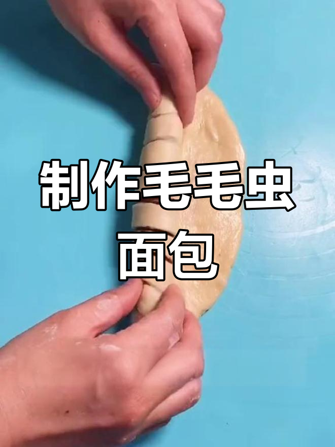 毛毛虫面包的做法教程,烤箱160度烤制