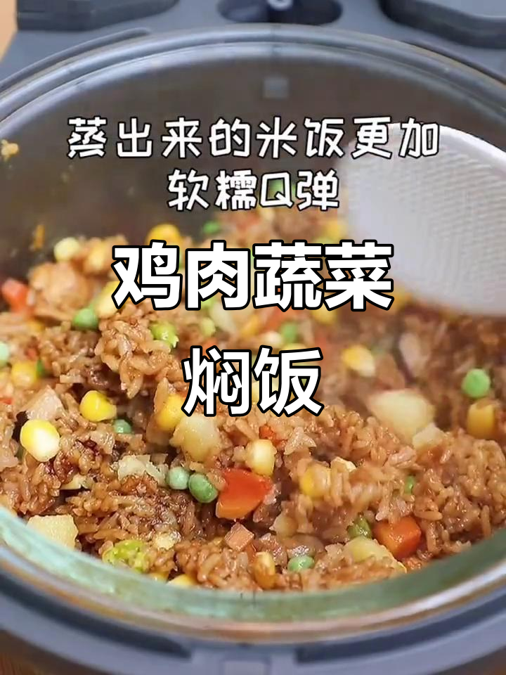 一人食电饭锅鸡肉蔬菜焖饭,简单又美味