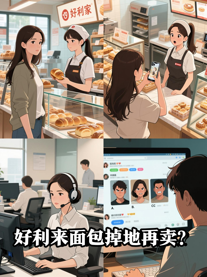 好利来事发门店回应掉地面包捡起售卖，门店：同款面包已全部销毁 已将事件上报，此前网友称好利