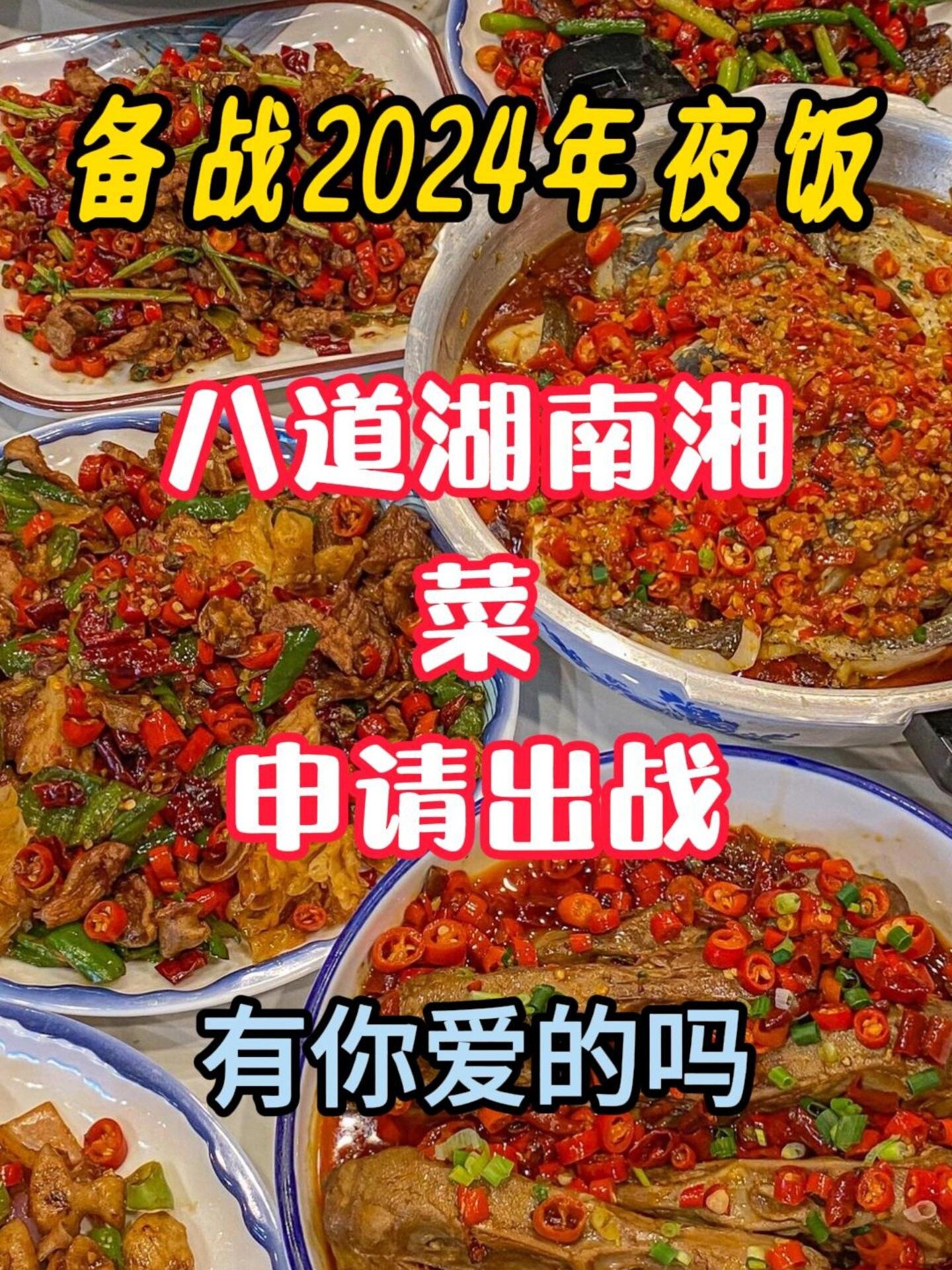 备年2024夜饭战八道湖南湘菜,有你喜欢的吗