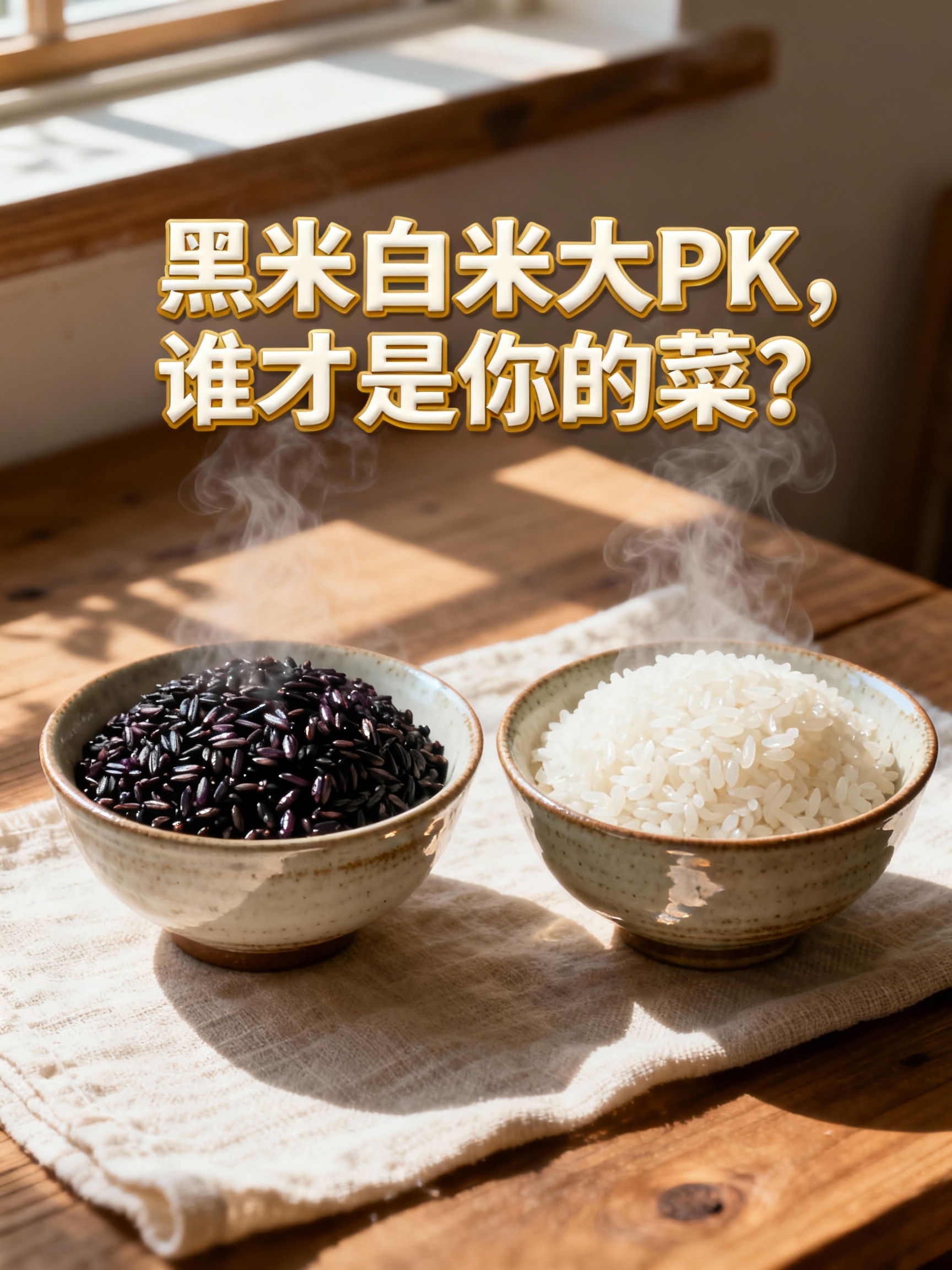黑米白米大PK,谁才是你的菜?