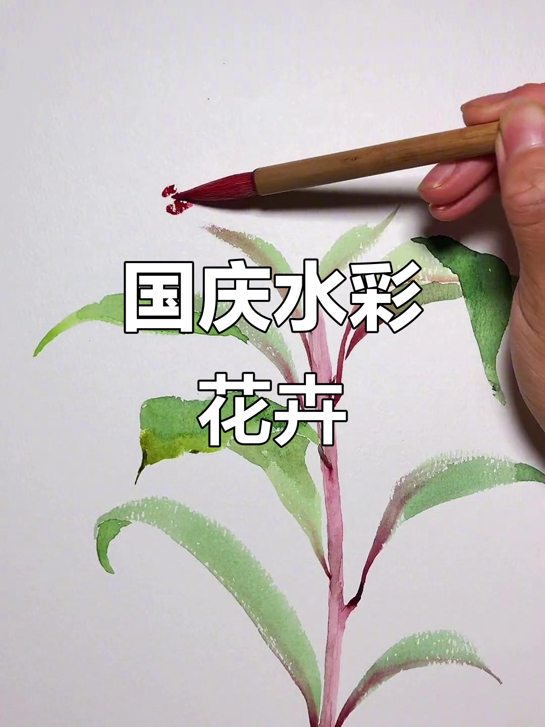 盛世如愿,国庆快乐!手绘鸡冠花献礼祖国