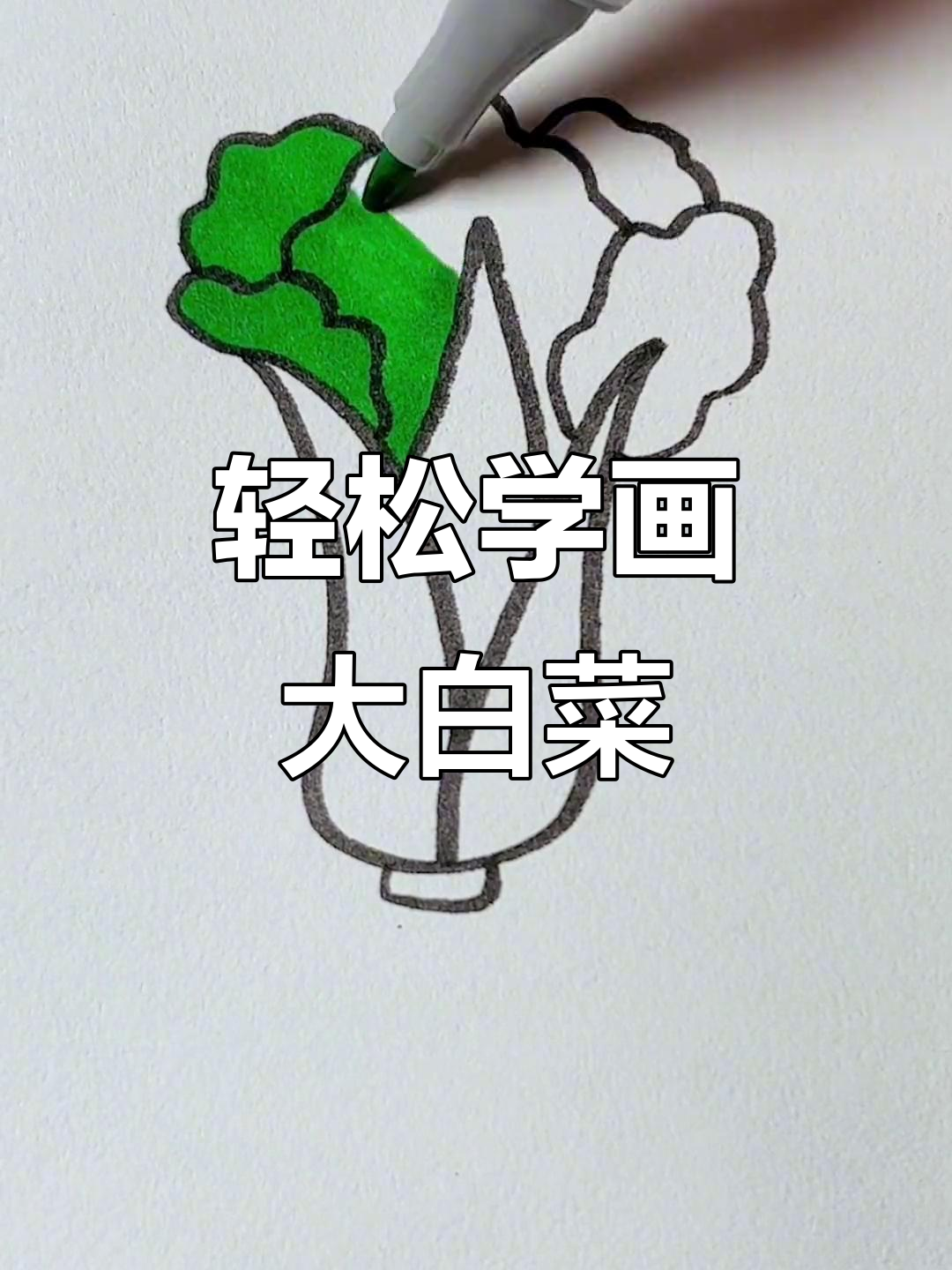 大白菜画法大揭秘，简单几步学会！