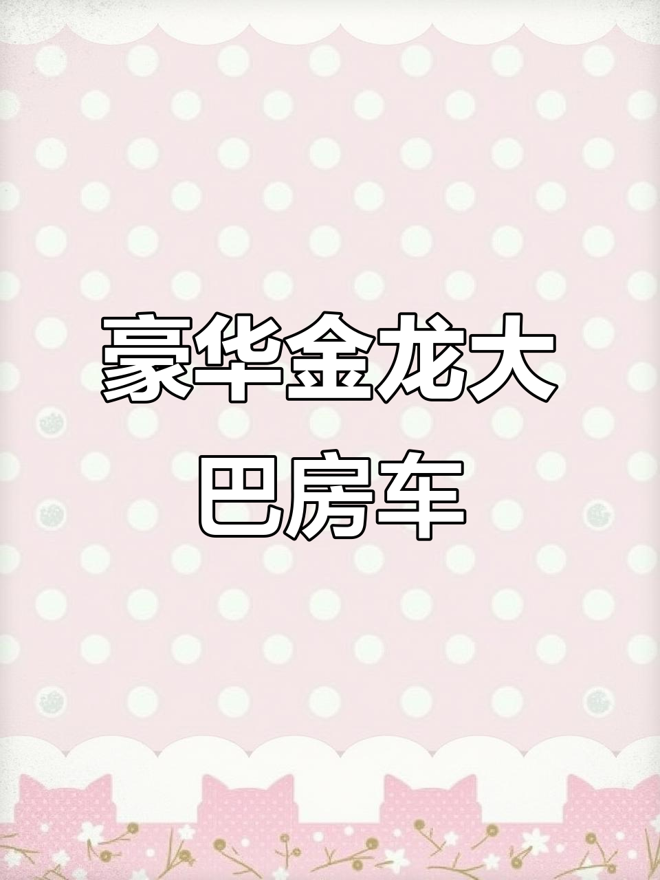 金龙大巴房车,豪华舒适又安全,自驾游必备!