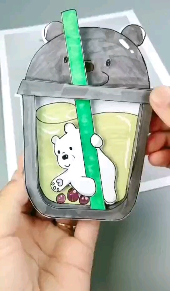 珍珠奶茶手帐本,手工制作过程