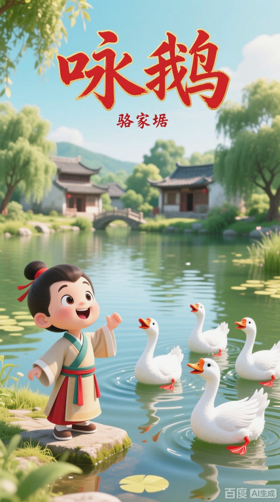 古诗《鹅鹅鹅》的诗意世界