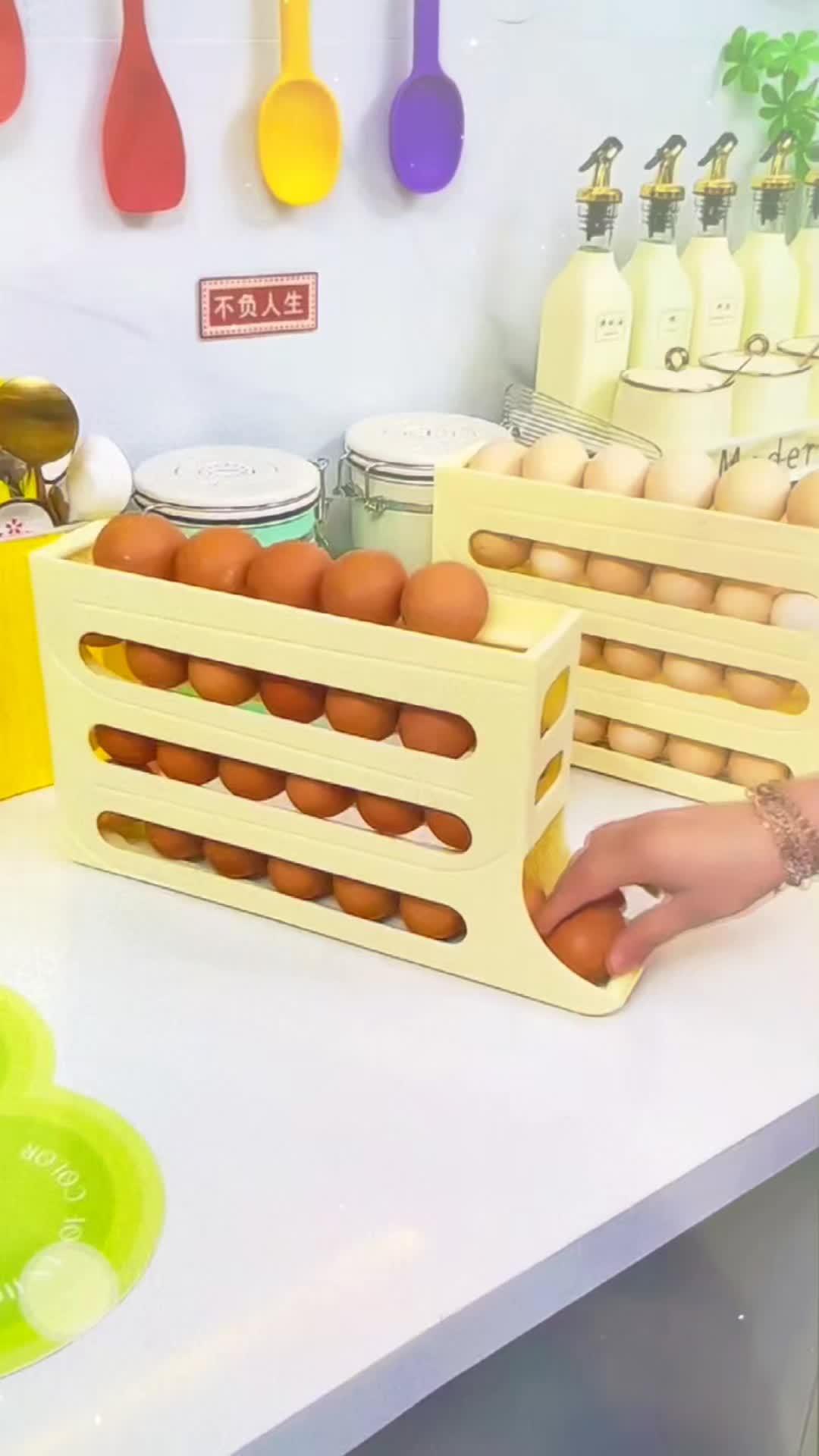 给鸡蛋一个完美的收纳之所!“为家居生活注入秩序与便捷,鸡蛋存放轻松无忧!” 鸡蛋收纳盒 厨