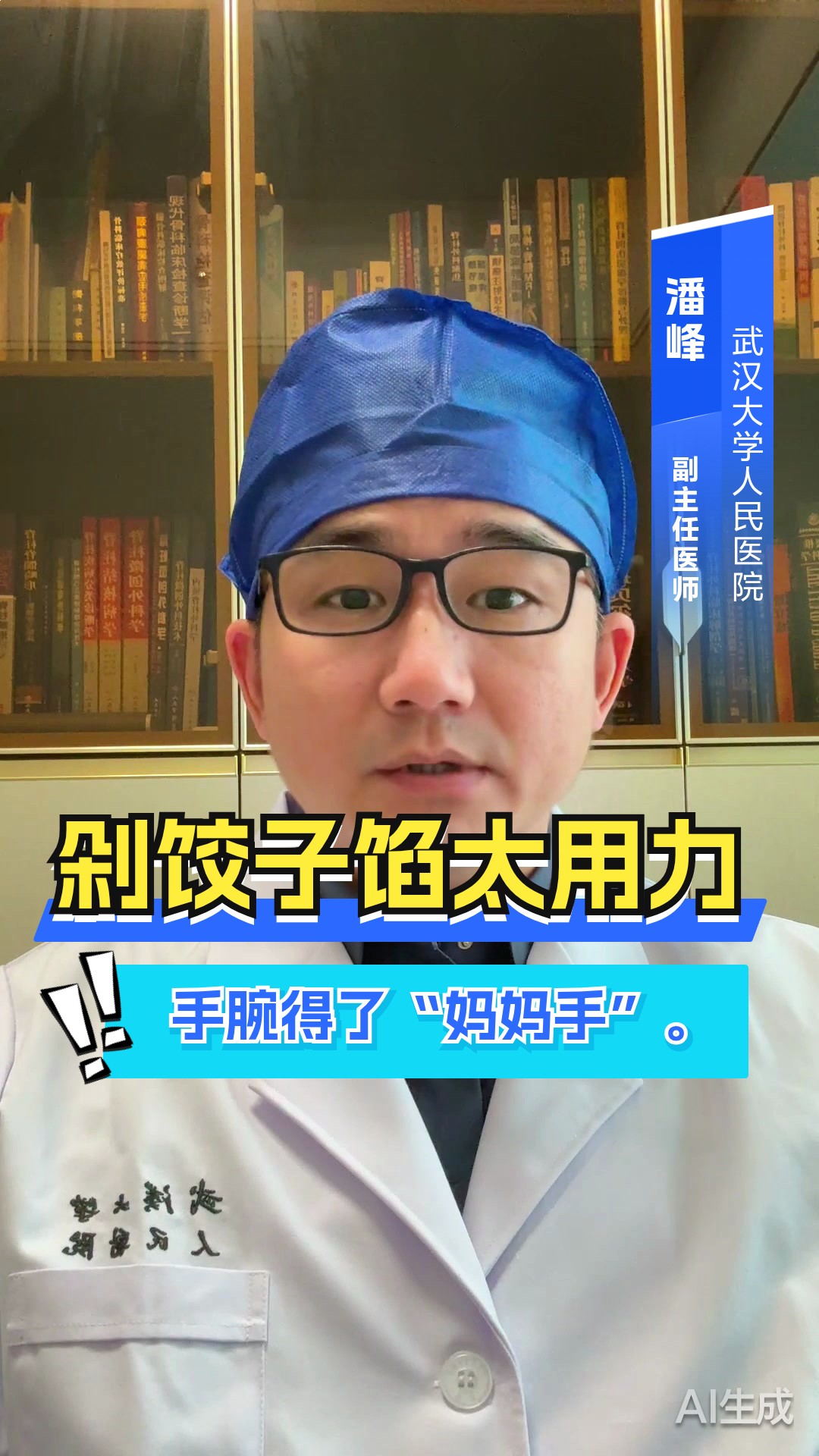 剁饺子馅太用力，手腕得了“妈妈手”