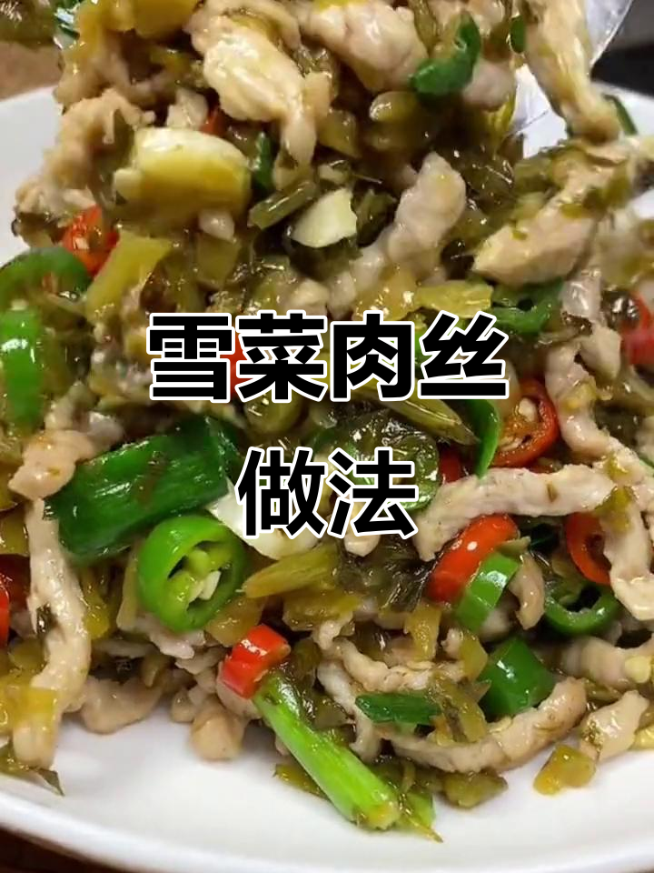 雪菜肉丝,鲜香咸口搭配粥面饼包都超下饭