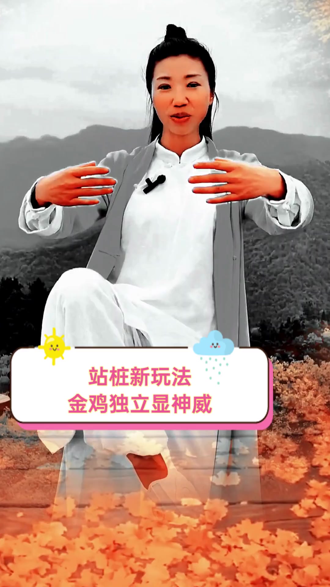 站桩新玩法,金鸡独立显神威