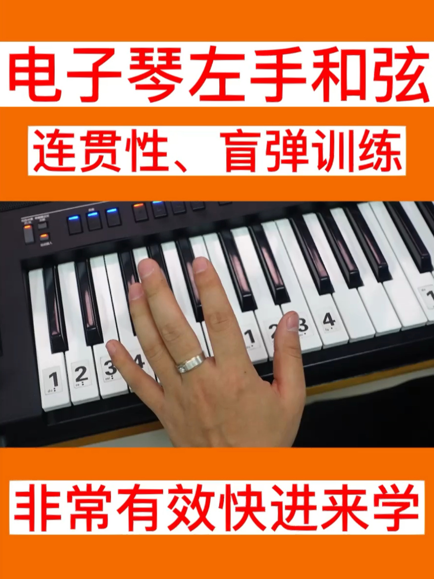 电子琴左手和弦指法训练
