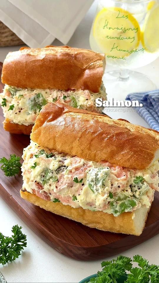 10分钟get元气早餐芥末奶酪三文鱼法棍