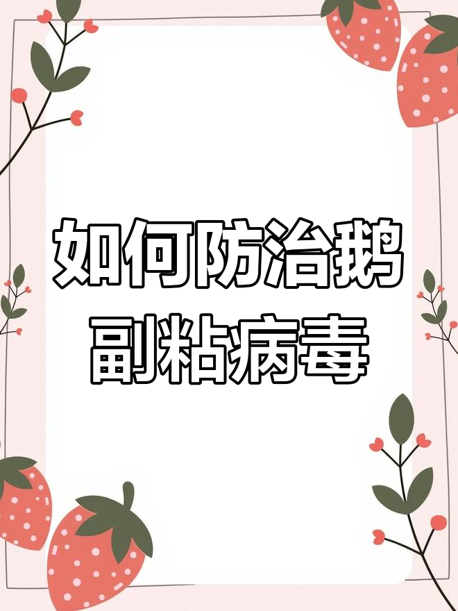鹅副粘病毒高发期,如何应对?