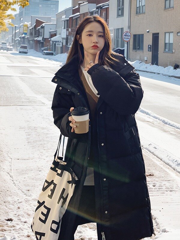 中长款加厚羽绒棉服女炸街面包服棉衣棉袄