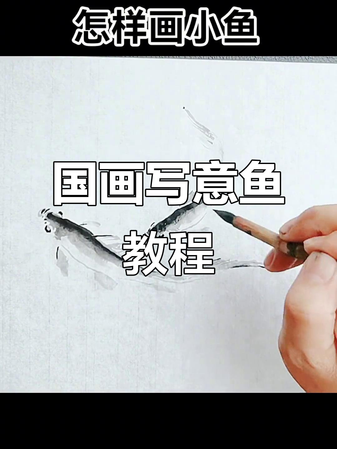 画两条灵动小鱼,掌握国画写意技巧