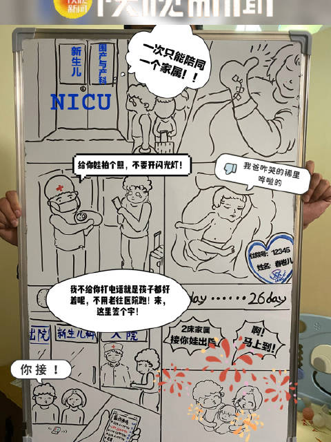 「也太酷了吧!新手爸爸手绘漫画记录早产宝宝日常」近日,陕西西安,一位新手爸爸手绘了一套漫画