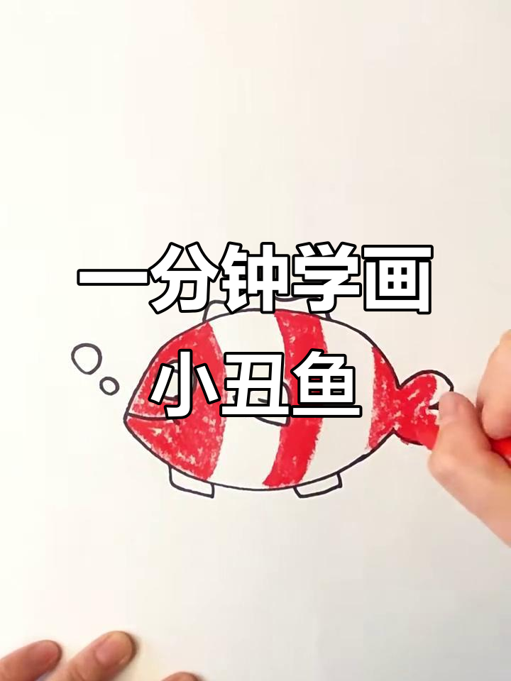 小丑鱼简笔画，一分钟学会画可爱小丑海
