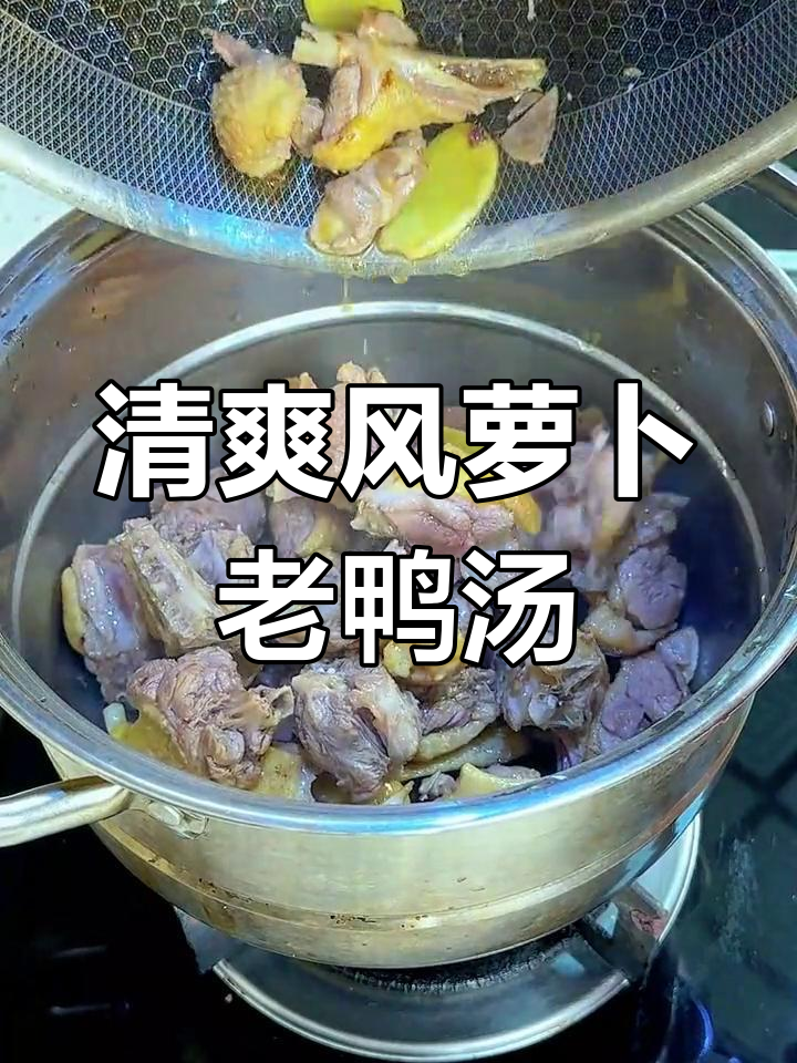 风萝卜炖老鸭,汤清味美,不腻人,喝过就停不下来
