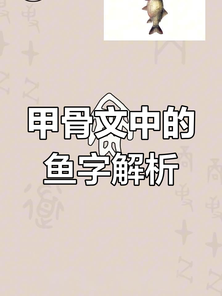 甲骨文的鱼:从水生动物到文字演变