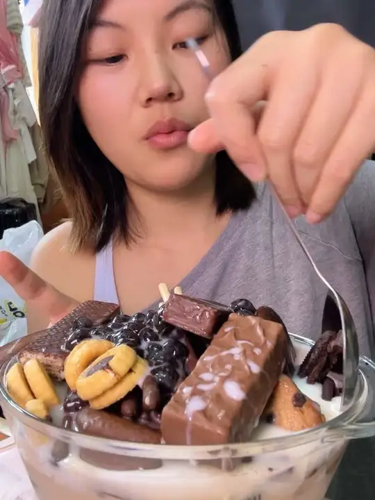 巧克力味零食泡珍珠奶茶～