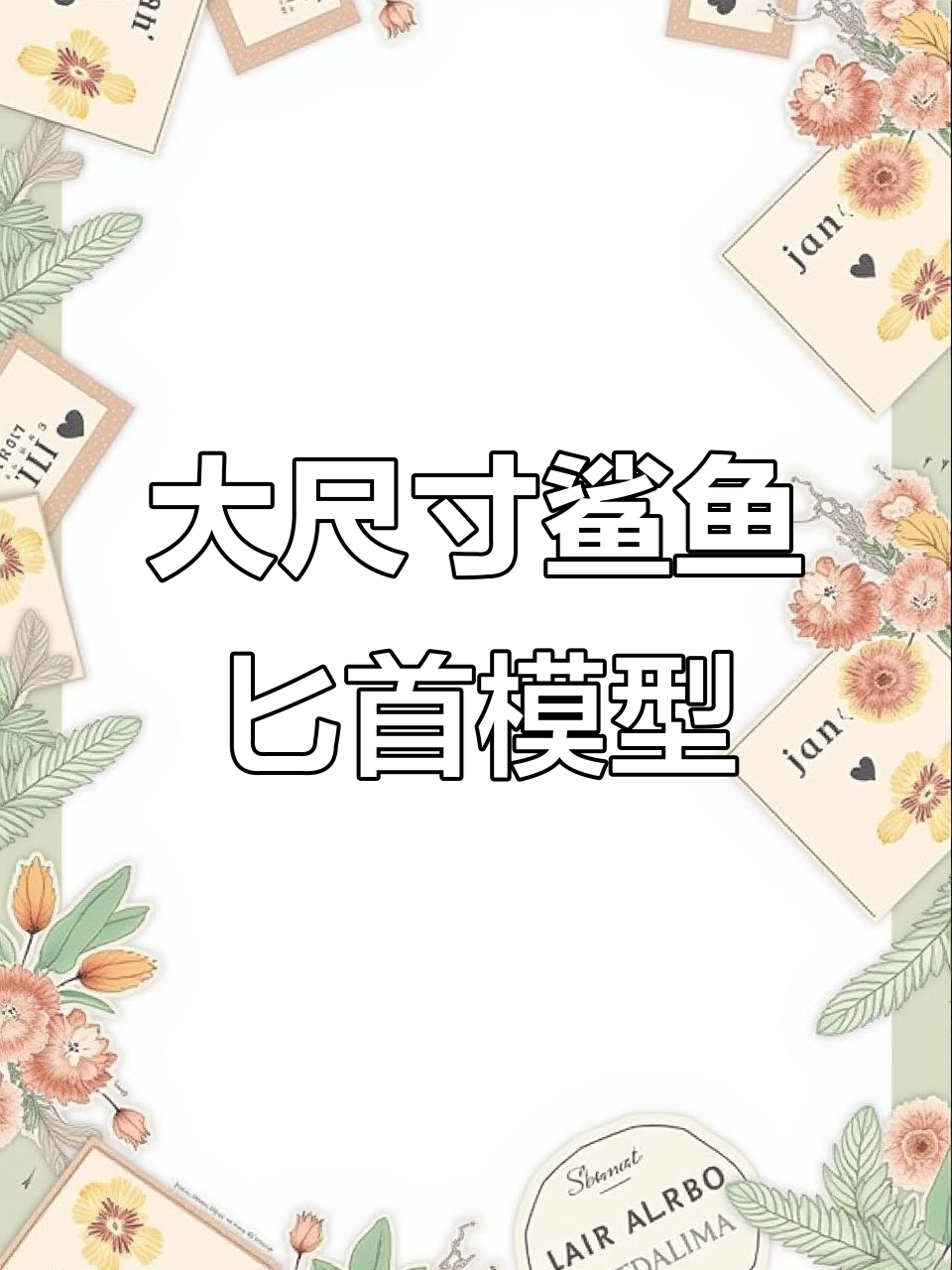 3D打印鲨鱼匕首模型，红绿配色超酷炫！