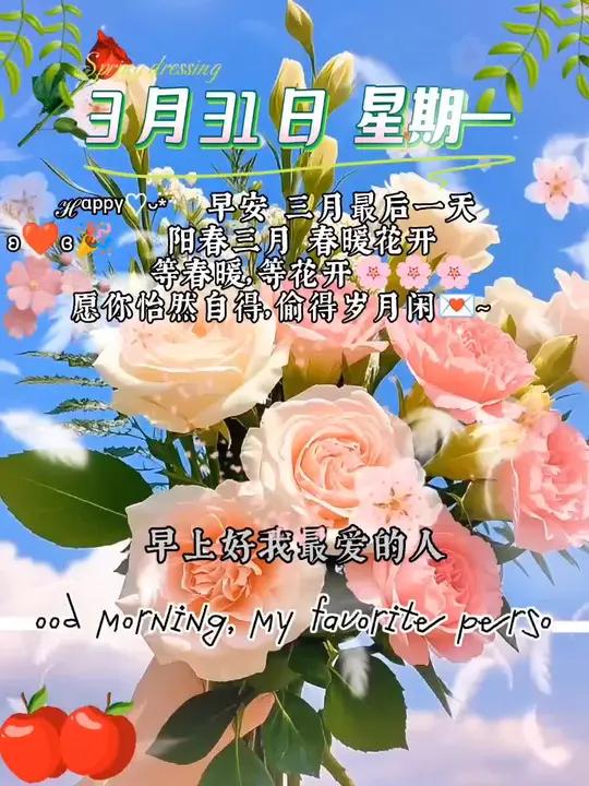 早安暖心问候 早上好我最爱的人,新的一天又开始了,醒来记得吃早餐。早餐和早安一样重要,一个