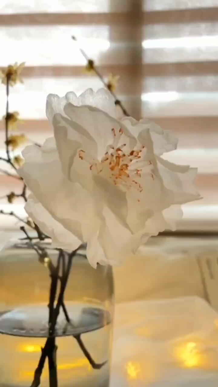 快递防撞的泡沫纸别扔,做成美美的大花朵~