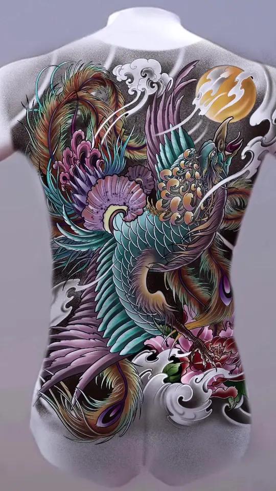 纹身作品看主页!未成年禁止纹身纹身手稿凤凰纹身大连纹身