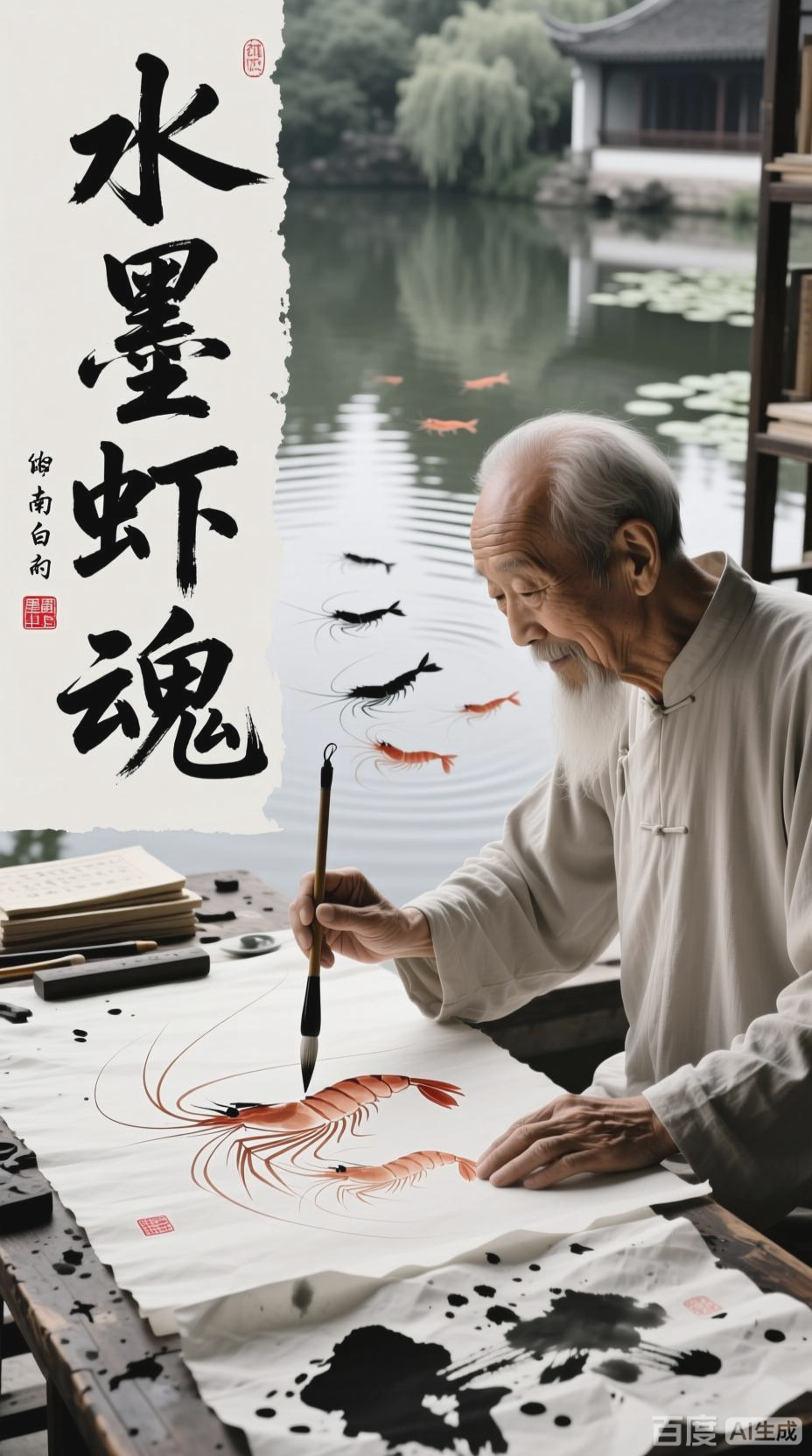 齐白石笔下的虾趣世界