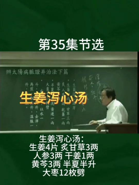 倪海厦老师讲解,生姜泻心汤!