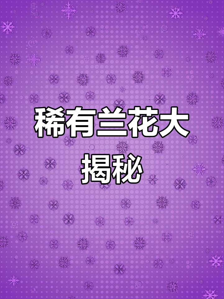 兰花中的珍稀品种,你见过吗?这些艺草值得收藏