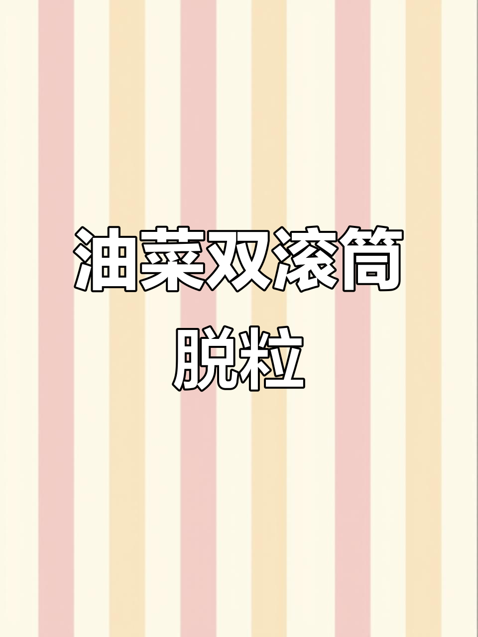 双滚筒油菜脱粒机，效果超乎想象
