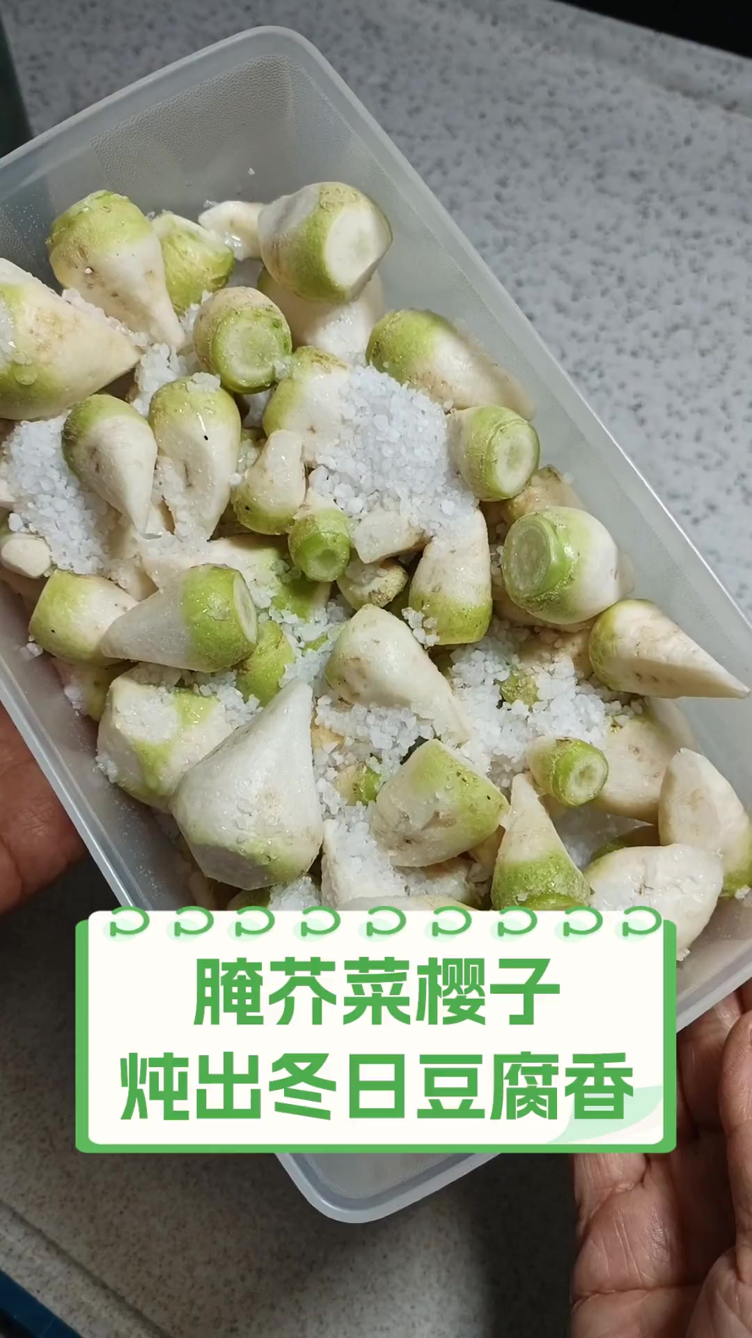 腌芥菜樱子,炖出冬日豆腐香