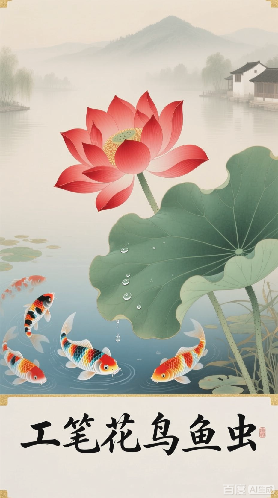 工笔花鸟,诗意自然画卷