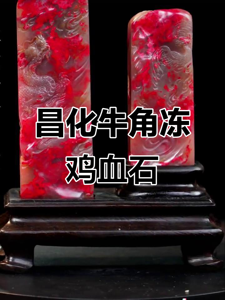 昌化牛角冻鸡血石原石揭秘,古玩收藏新宠