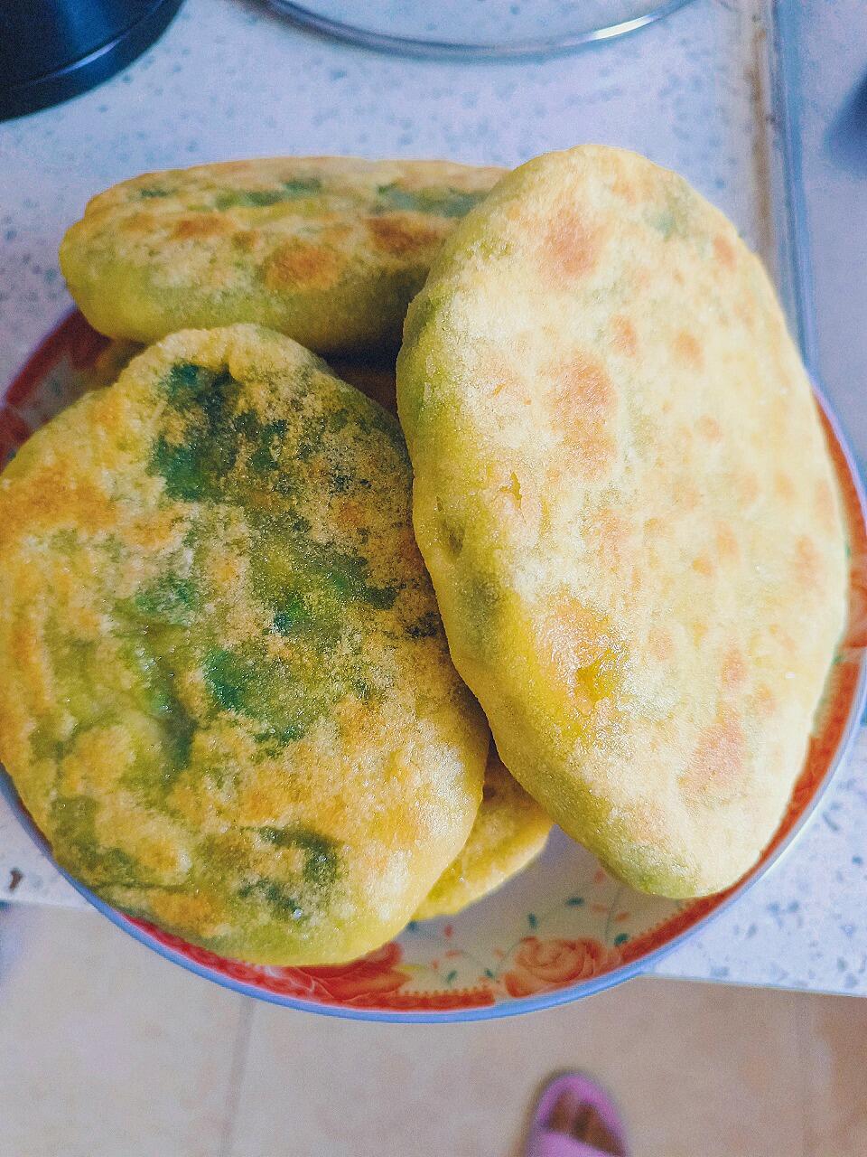菠菜的做法之菜饼子