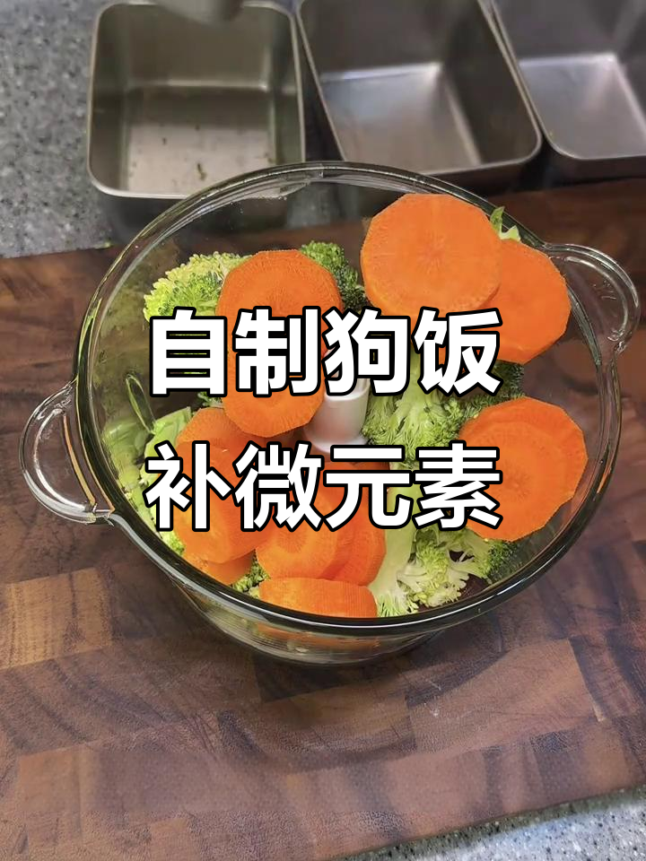 狗狗微量元素全补充,西兰花、胡萝卜搭配鸡胸肉