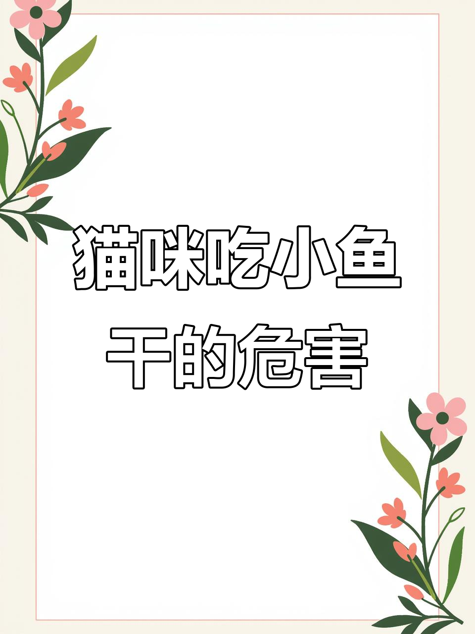 猫咪能吃小鱼干吗?了解风险与注意事项