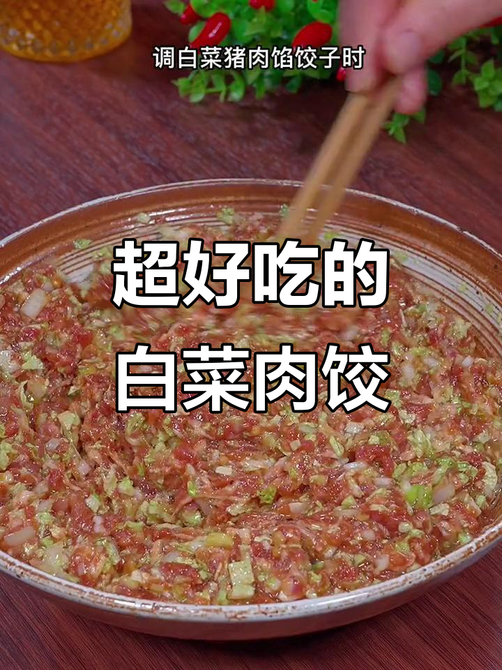 白菜猪肉饺子馅,这样调才鲜嫩多汁,比外面卖的还好吃